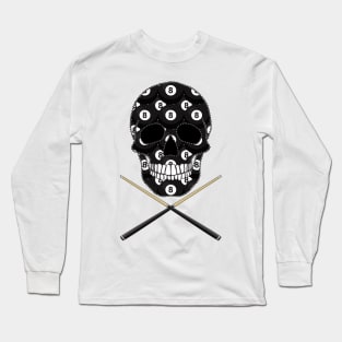 Skull with Cues Long Sleeve T-Shirt